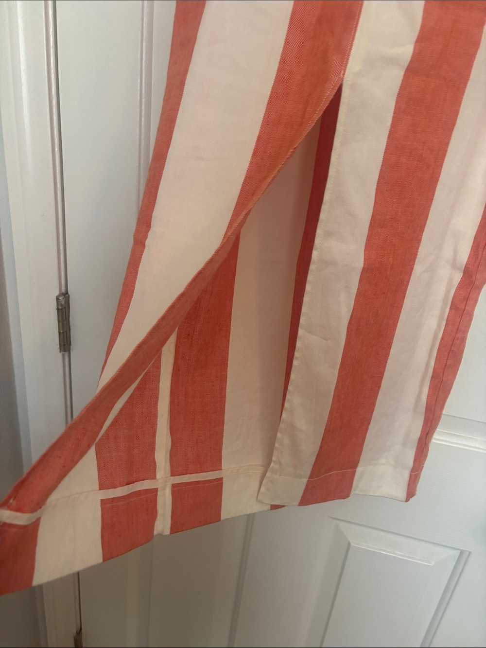 Anthropologie Coral and Cream Striped Maxi Skirt - Picture 2 of 7